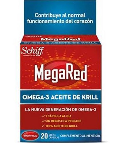 MEGARED 500 OMEGA 3 ACEITE DE KRILL (20 CAPSULAS) MEGARED 500 OMEGA 3 ACEITE DE KRILL (20 CAPSULAS)