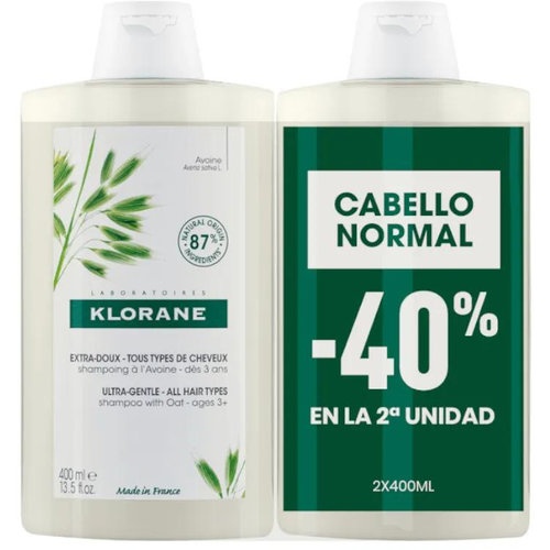 Klorane champu a la leche de avena  1 envase 400 ml