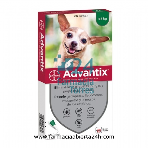 ADVANTIX SOLUCION SPOT-ON PARA PERROS HASTA 4 kg
