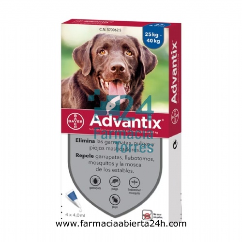 ADVANTIX SOLUCION SPOT-ON PARA PERROS DE MAS DE 25 HASTA 40 kg
