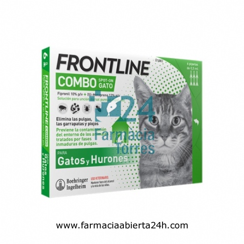 FRONTLINE COMBO 50,00 mg / 60,00 mg SOLUCION SPOT-ON PARA GATOS