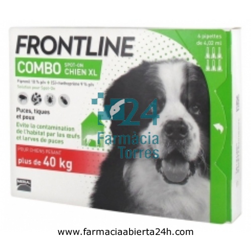 FRONTLINE COMBO 402,00 mg / 361,80 mg SOLUCION SPOT-ON PARA PERROS > 40 kg