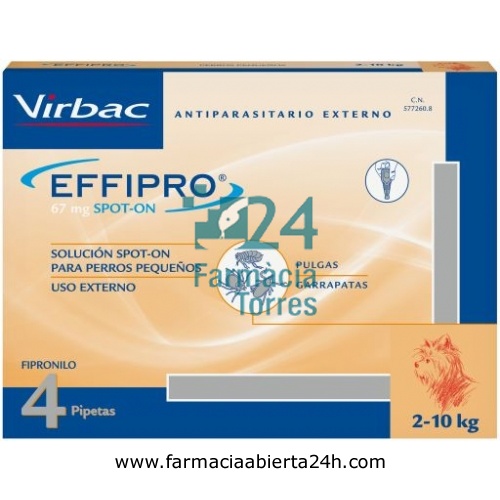 EFFIPRO 67 mg SOLUCION SPOT-ON PARA PERROS PEQUEÑOS