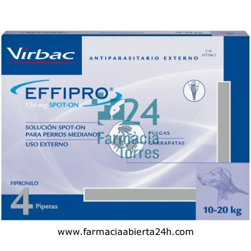 EFFIPRO 134 mg SOLUCION SPOT-ON PARA PERROS MEDIANOS