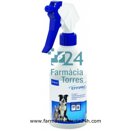 EFFIPRO 2,5 mg/ml SOLUCION PARA PULVERIZACION CUTANEA PARA GATOS Y PERROS