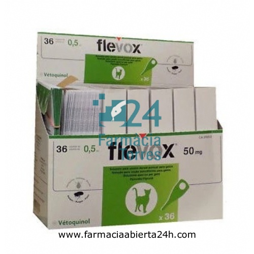 FLEVOX 50 mg SOLUCION PARA UNCION DORSAL PUNTUAL PARA GATOS