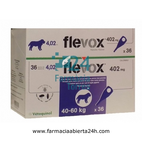 FLEVOX 402 mg SOLUCION PARA UNCION DORSAL PUNTUAL PARA PERROS MUY GRANDES