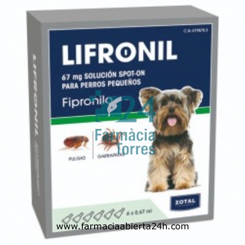 LIFRONIL 67 mg SOLUCION SPOT-ON PARA PERROS PEQUEÑOS