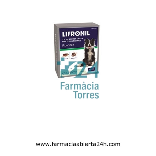 LIFRONIL 134 mg SOLUCION SPOT-ON PARA PERROS MEDIANOS