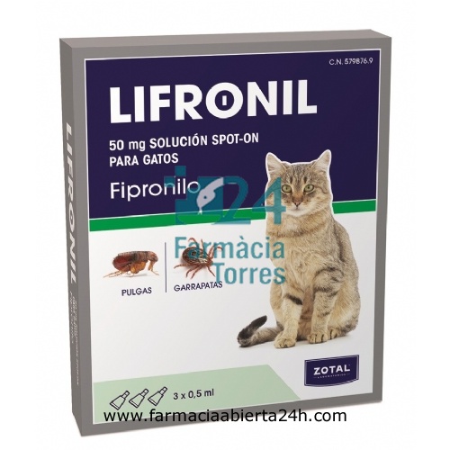 LIFRONIL 50 mg SOLUCION SPOT-ON PARA GATOS