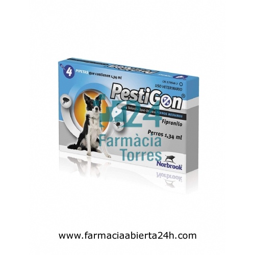 PESTIGON 134 mg SOLUCION SPOT-ON PARA PERROS MEDIANOS