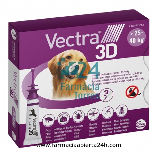 VECTRA 3D SOLUCION SPOT-ON PARA PERROS DE 25 A 40 kg