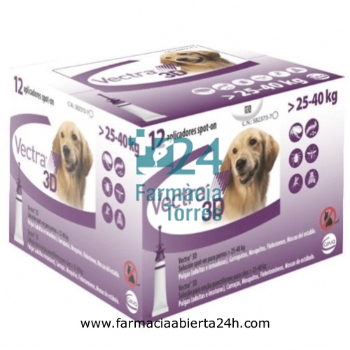 VECTRA 3D SOLUCION SPOT-ON PARA PERROS DE 25 A 40 kg