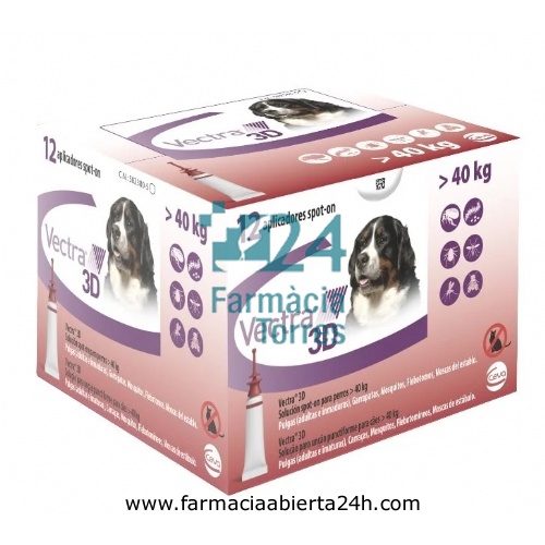 VECTRA 3D SOLUCION SPOT-ON PARA PERROS DE MAS DE 40 kg