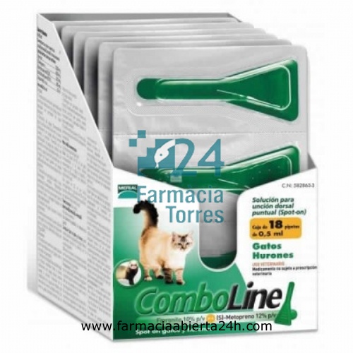 COMBOLINE 50,00 mg / 60,00 mg SOLUCION SPOT-ON PARA GATOS