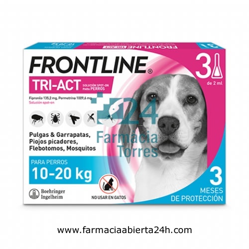 FRONTLINE TRI-ACT 135,2 mg / 1009,6 mg SOLUCION SPOT-ON PARA PERROS 10-20 kg