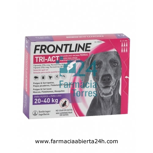 FRONTLINE TRI-ACT 270,4 mg / 2019,2 mg SOLUCION SPOT-ON PARA PERROS 20-40 kg