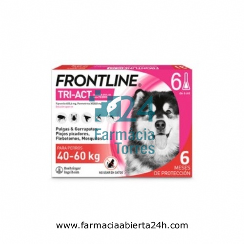 FRONTLINE TRI-ACT 405,6 mg / 3028,8 mg SOLUCION SPOT-ON PARA PERROS 40-60 kg