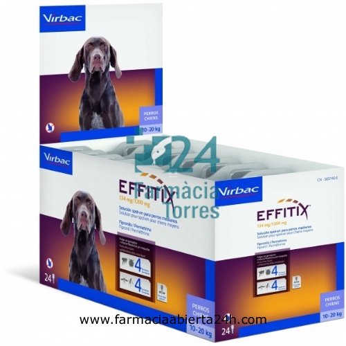 EFFITIX 134mg/1200mg SOLUCION SPOT-ON PARA PERROS MEDIANOS