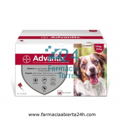 ADVANTIX SOLUCION SPOT-ON PARA PERROS DE MAS DE 10 HASTA 25 kg