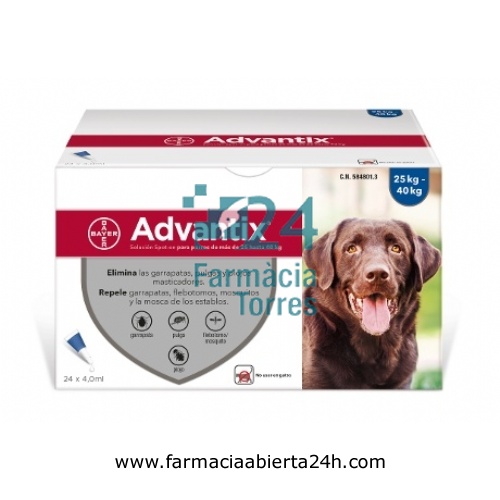 ADVANTIX SOLUCION SPOT-ON PARA PERROS DE MAS DE 25 HASTA 40 kg