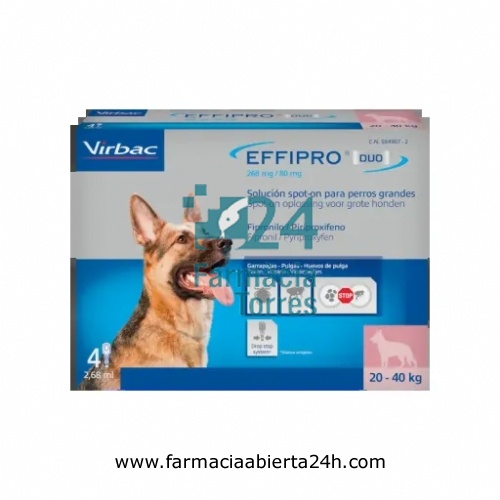 EFFIPRO DUO 268 mg/80 mg SOLUCION SPOT-ON PARA PERROS GRANDES