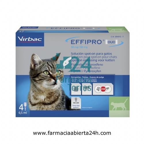 EFFIPRO DUO 50 mg/60 mg SOLUCION SPOT-ON PARA GATOS