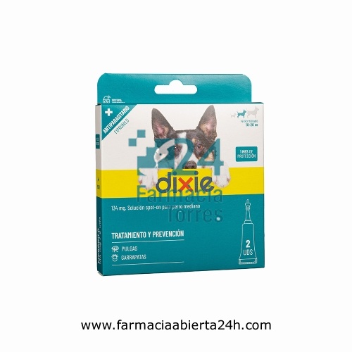 DIXIE 134 mg SOLUCION SPOT ON PARA PERROS MEDIANOS