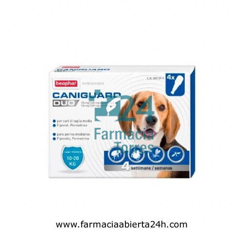 CANIGUARD DUO 134 mg/1200 mg SOLUCION SPOT-ON PARA PERROS MEDIANOS