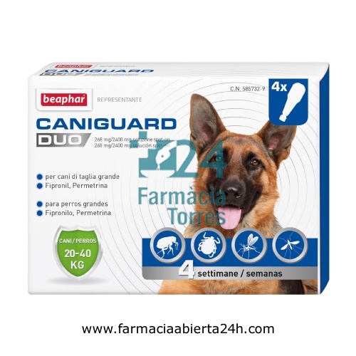 CANIGUARD DUO 268 mg/2.400 mg SOLUCION SPOT-ON PARA PERROS GRANDES