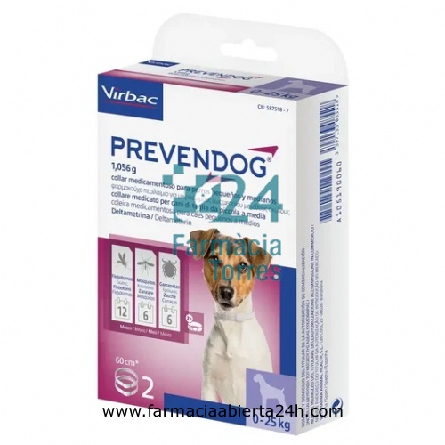 PREVENDOG 1,056 g COLLAR MEDICAMENTOSO PARA PERROS PEQUEÑOS Y MEDIANOS