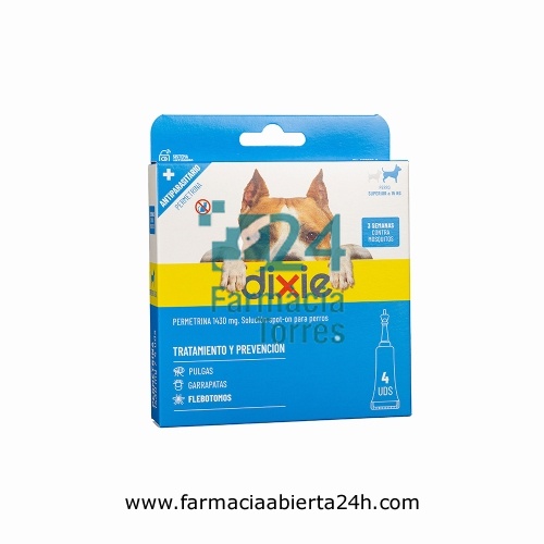 DIXIE PERMETRINA 1430 mg SOLUCION SPOT-ON PARA PERROS