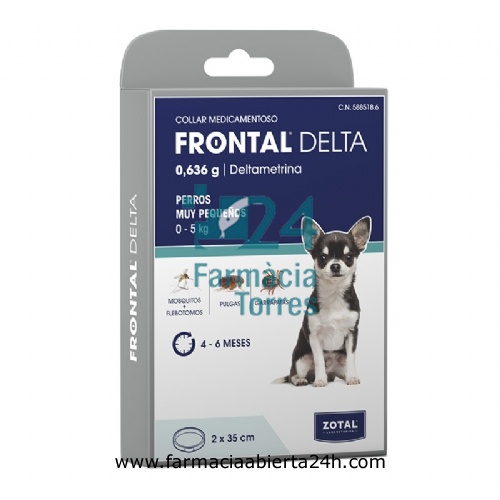 FRONTAL DELTA COLLAR MEDICAMENTOSO PARA PERROS MUY PEQUEÑOS