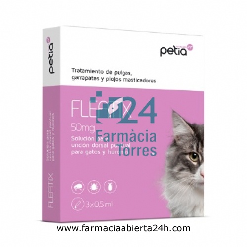 FLEATIX 50 mg / 60 mg SOLUCION PARA UNCION DORSAL PUNTUAL PARA GATOS Y HURONES
