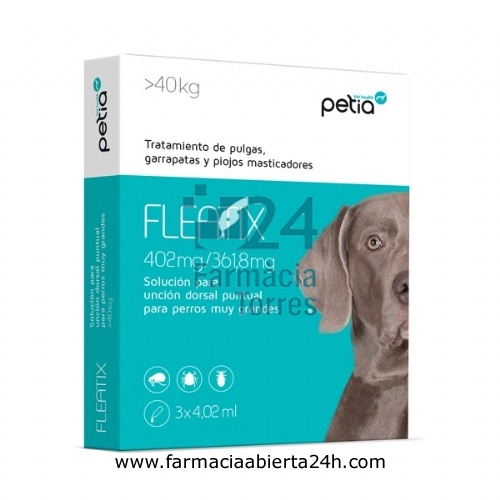 FLEATIX 402 mg / 361,8 mg PARA UNCION DORSAL PUNTUAL PARA PERROS MUY GRANDES