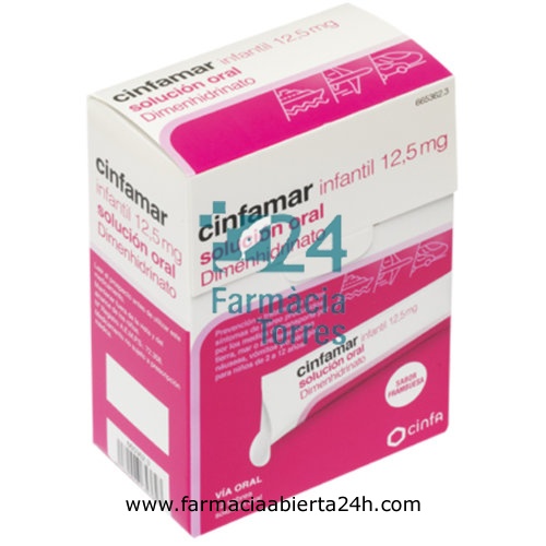 CINFAMAR INFANTIL 12,5 mg SOLUCION ORAL , 12 envases unidosis de 5 ml