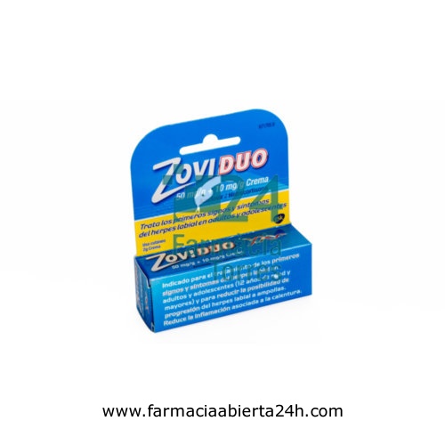 ZOVIDUO 50 mg/g + 10 mg/g CREMA , 1 tubo de 2 g