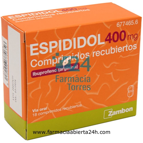 ESPIDIDOL 400 mg COMPRIMIDOS RECUBIERTOS, 18 comprimidos