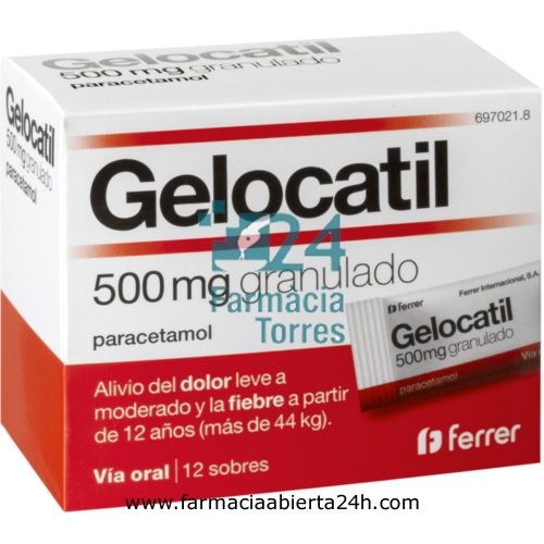 GELOCATIL 500 mg GRANULADO , 12 sobres