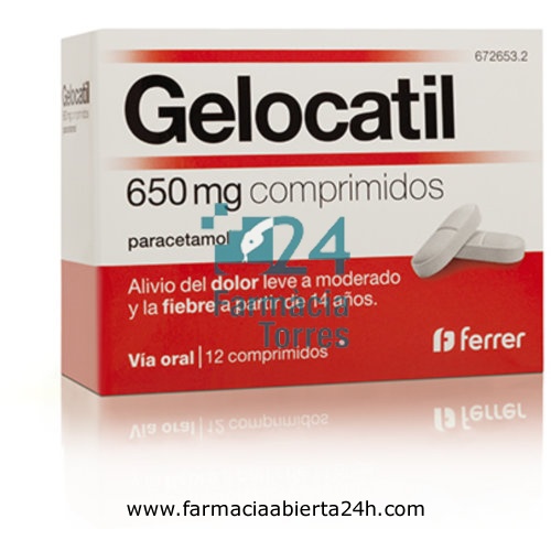 GELOCATIL 650 mg COMPRIMIDOS, 20 comprimidos