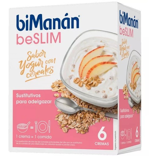 BIMANAN CREMA YOGUR CON CEREALES (312 G 6 SOBRES)