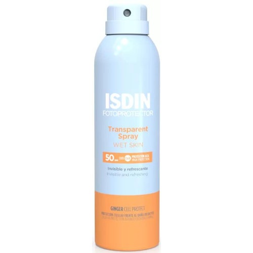 Fotoprotector isdin spf-50 spray transparent wet skin (250 ml)