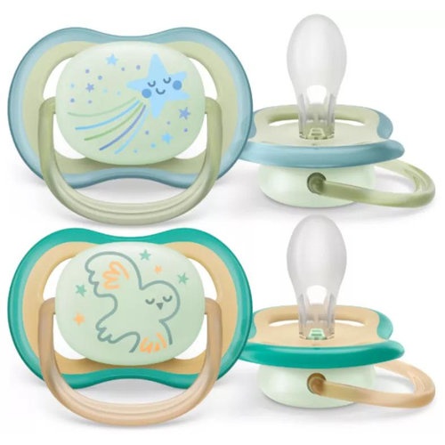 Chupete silicona philips avent ultra air nocturno 0 - 6 meses 2 unidades niÃ±o - philips avent ultra