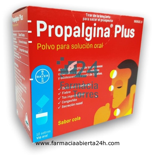 PROPALGINA PLUS POLVO PARA SOLUCIÓN ORAL, 10 sobres