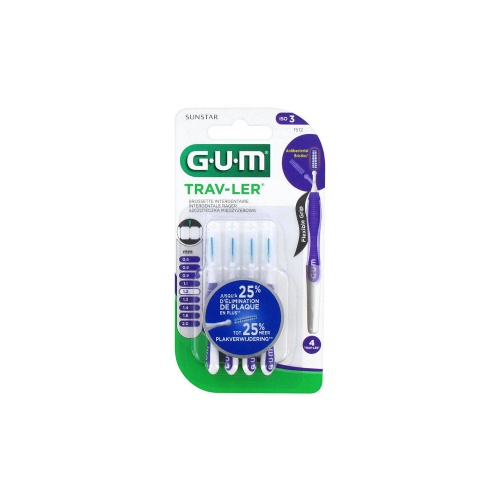 CEPILLO INTERDENTAL VIAJE - GUM 1512 TRAV-LER (EXTRAFINO 1.2 MM CILINDRICO 6U)