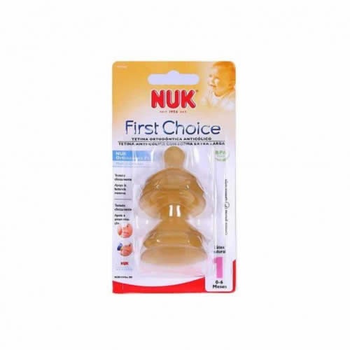 TETINA LATEX ANTICOLICO (ORIFICIOS TAMAÑO M) - NUK FIRST CHOICE (3 TETINAS)