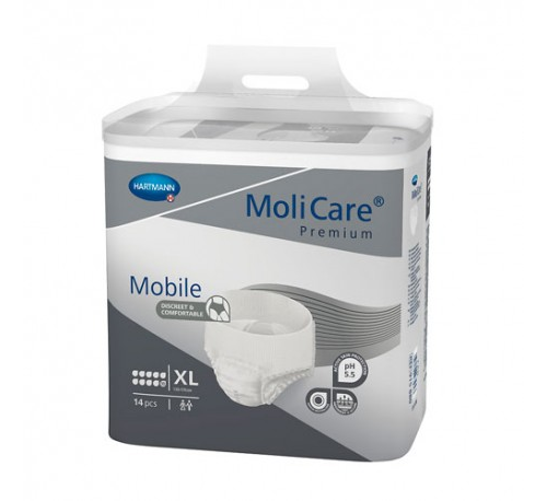 Absorbente incontinencia orina ligera con slip - molicare premium mobile 10d (14 unidades talla xl)
