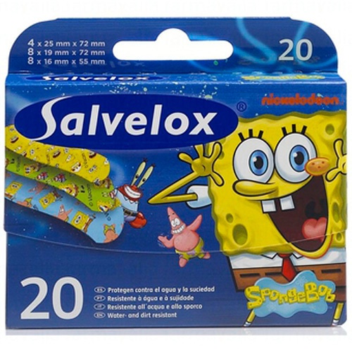 SALVELOX - APOSITO ADHESIVO (BOB ESPONJA 20 U INFANTILES)