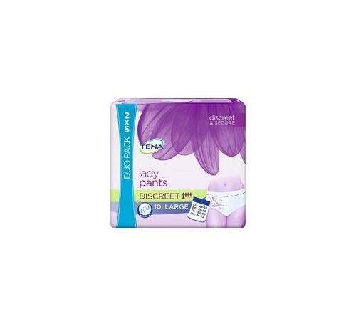 TENA PROTECTIVE UNDERWEAR DISCREET - BRAGA ABSORB INC ORINA DIA ANAT (T - MED 12 U)