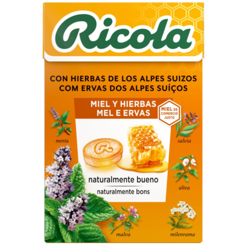 Ricola caramelos (1 envase 50 g sabor miel y hierbas)